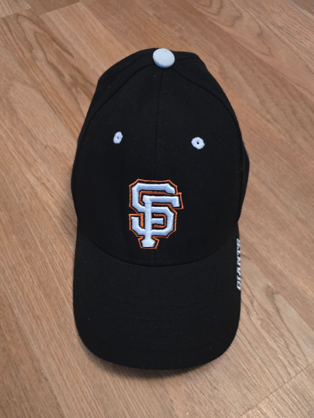 SF Giants Genuine Merchandise Black Hat with Orange Text Accent (Kids)